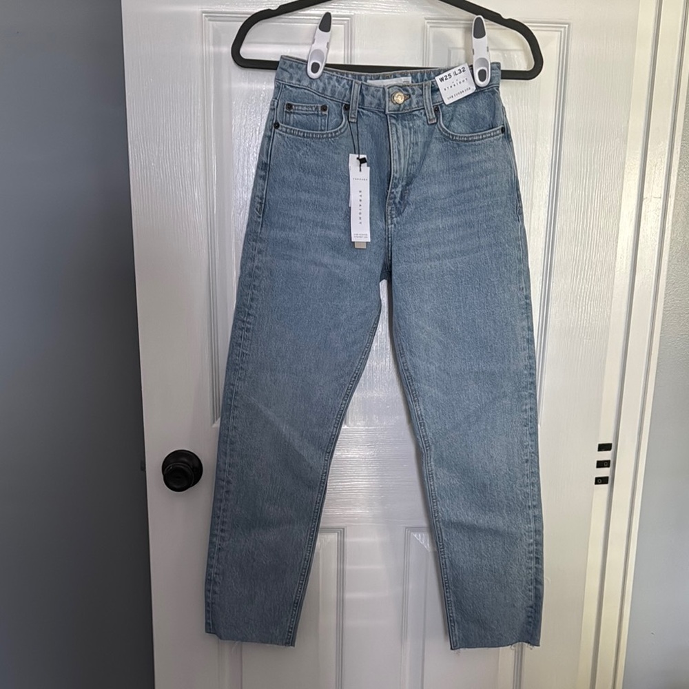 Topshop Denim Jeans 25/32 NWT high waist straight leg